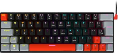 TECLADO GAMER MECANICO PCYES KUROMORI 60% - SWITCH BLUE - LED RAINBOW - PTKM60BL