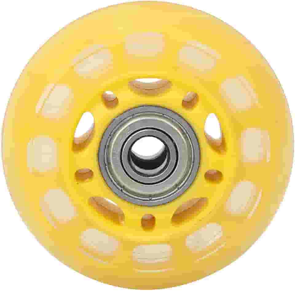 PU Rolamento Bagagem Carrinho Patins Roda, PU Roda Com 608ZZ Rolamento Amarelo, 64x24x8mm Rodízios, Bagagem Carrinho Patins Acessórios, para Substituição