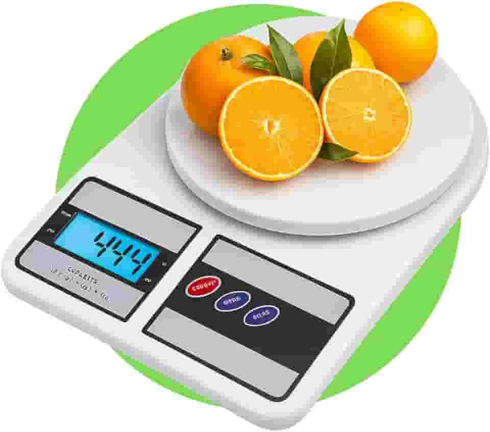 Balança Digital Precisão Cozinha Nutricional Pesar Alimentos Confeitaria Comida 0 A 10 Kg Profissional E Uso Domestico Base Antiderrapante Visor de Alta Definição Resistente Água Premium