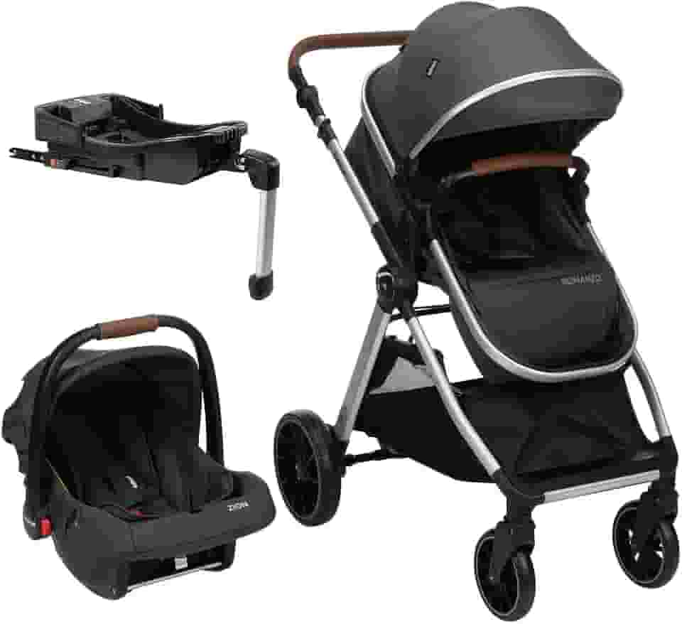 Travel System Infanti, Romanzo Trio, com Isofix, Preto Granizo
