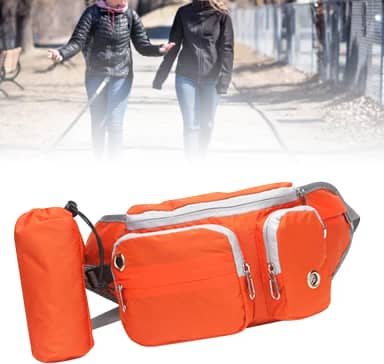 Saco de Treinamento para Cães Multifuncional Com Orifício para Fone de Ouvido Com Garrafa de água para Compras Esportivas (Laranja)