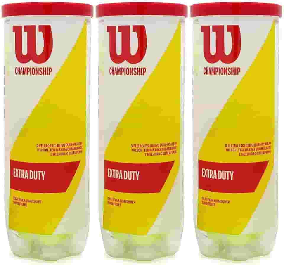 Bola De Tenis Wilson Championship - Pack 09 Bolas - 03 Tubo