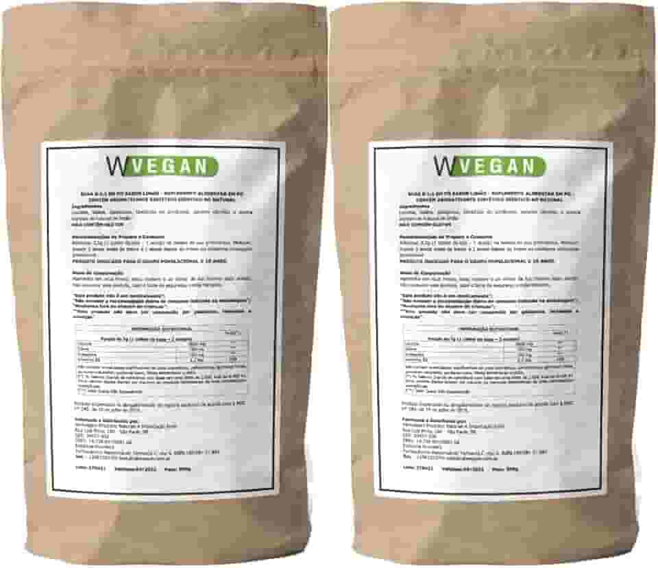 WVegan BCAA em Pó, Sabor Limão, Suplemento Aminoácidos Essenciais Vegano, 1kg, com L-Leucina, L-Valina, L-Isoleucina, Sem Glúten, para Adultos Acima de 19 Anos