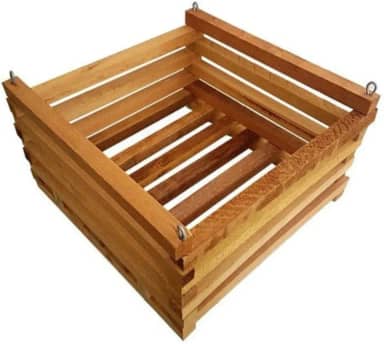 Cachepô De Madeira Quadrado Para Plantas e Orquídeas Tam. G