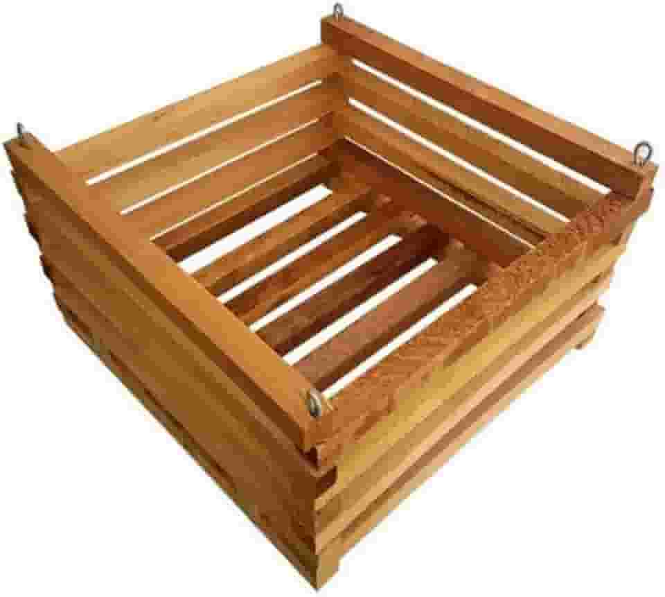 Cachepô De Madeira Quadrado Para Plantas e Orquídeas Tam. G