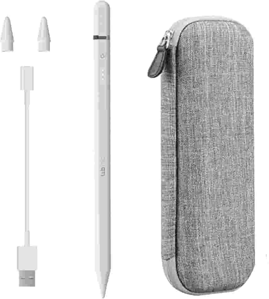 Caneta Pencil PRO WB Para Apple iPad Sensível à Inclinação, Rejeição de Palma da mão e Display de Bateria acompanha estojo protetor Cinza