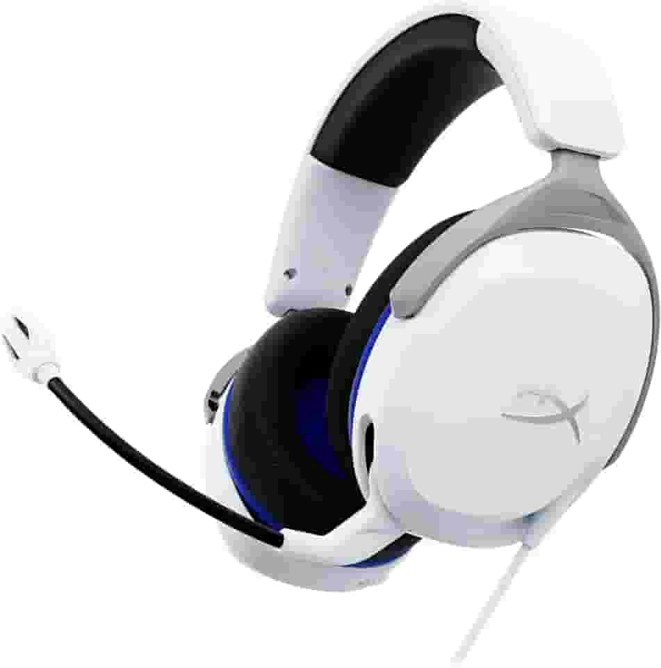 Headset Gamer HyperX Cloud Stinger 2 Core PS5 - para PlayStation, Headset Leve, Microfone com Função de Girar para Silenciar, Drivers de 40 mm, Branco (6H9B5AA)