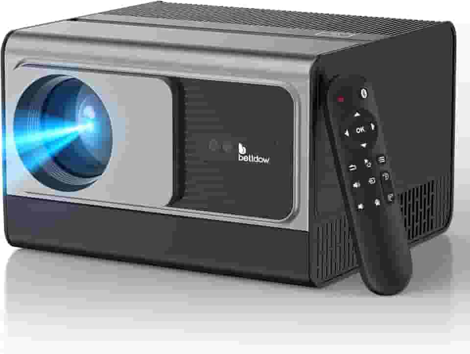 Bettdow Projetor 4k 8k 24000 Lumens Hd 1080p Compatível Completo De Android 12, Smart Projetores Retroprojetor Portatil 700 ANSI WiFi6 BT4,2, Auto Correção Trapezoidal, Foco Eletronico