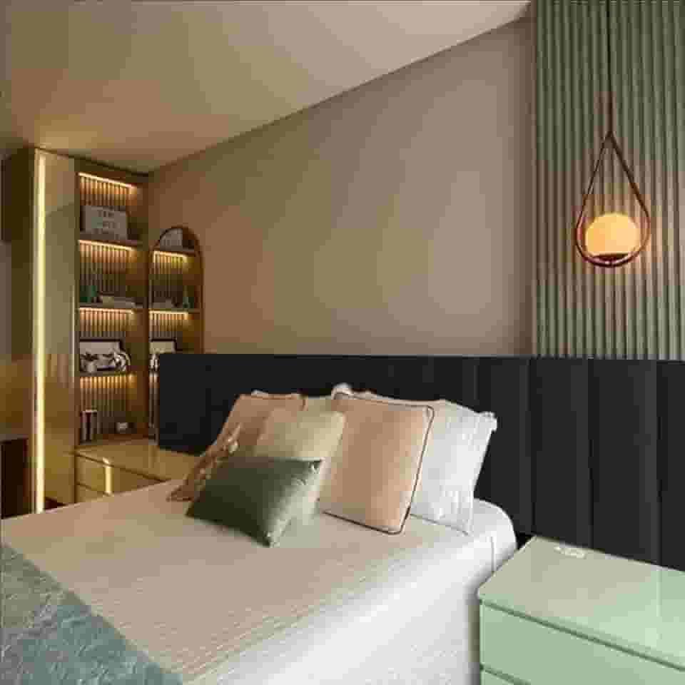 Cabeceiras Estofada Modular Cama Casal King e Super King Painel 2,00mX60cm Módulos Adesivos (Preta)