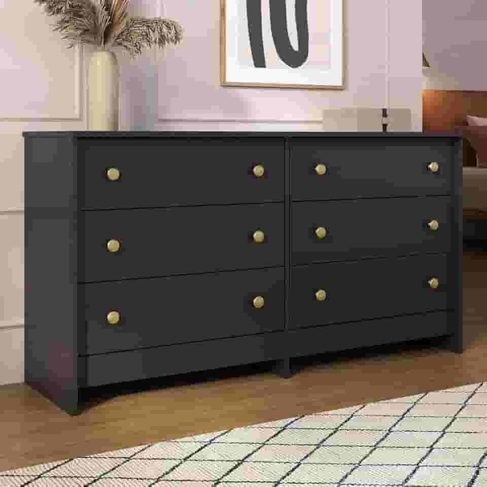 Cômoda 136cm com 6 Gavetas Flex Multimóveis Mp4275 Preto