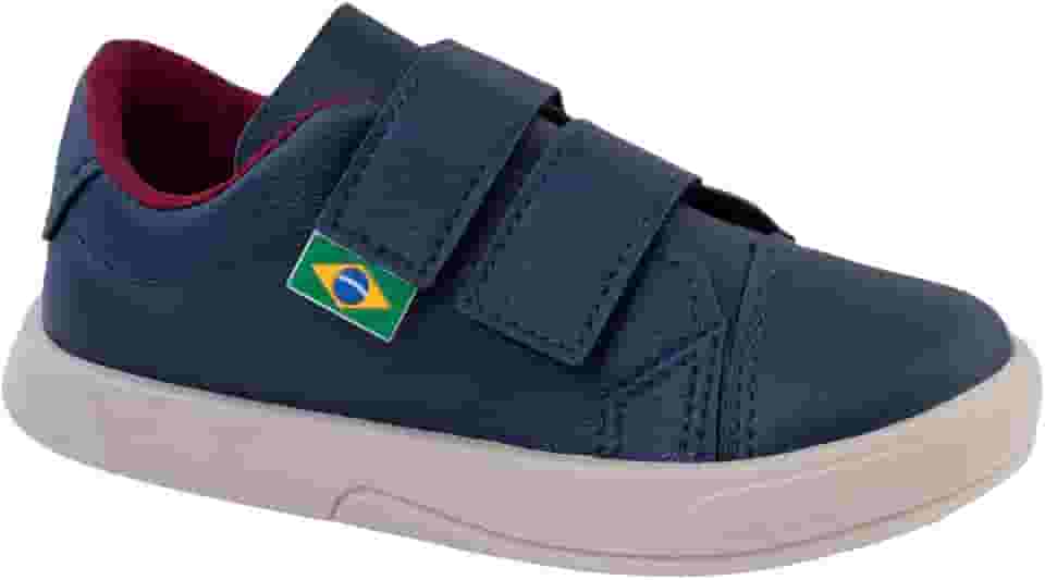 Tenis Infantil Masculino Sapatenis Masculino Infantil Marinho e Marrom