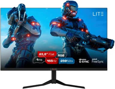 Monitor Gamer Level Lite 23.8' ELED, Full HD, 165Hz, 1ms, painel IPS, MPRT, Freesync e G-sync - L2411SU