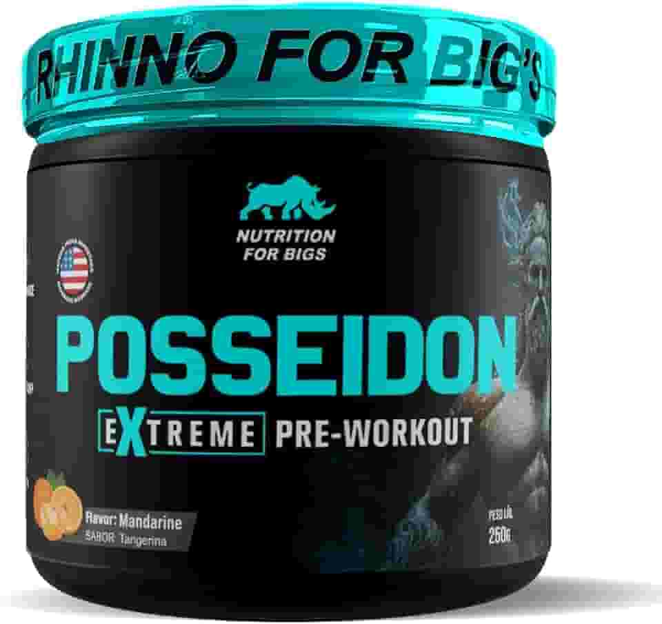 Suplemento em Pó Pré Treino Posseidon 250g Nutrition For Bigs Sabor:Tangerina