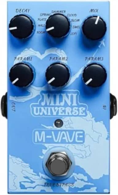 MDYFVI Mini Universe Digital Reverb Pedal 9 Efeitos Sala/Shimmer/Lofi/Spring Reveb Effect Pedals Guitar True Bypass