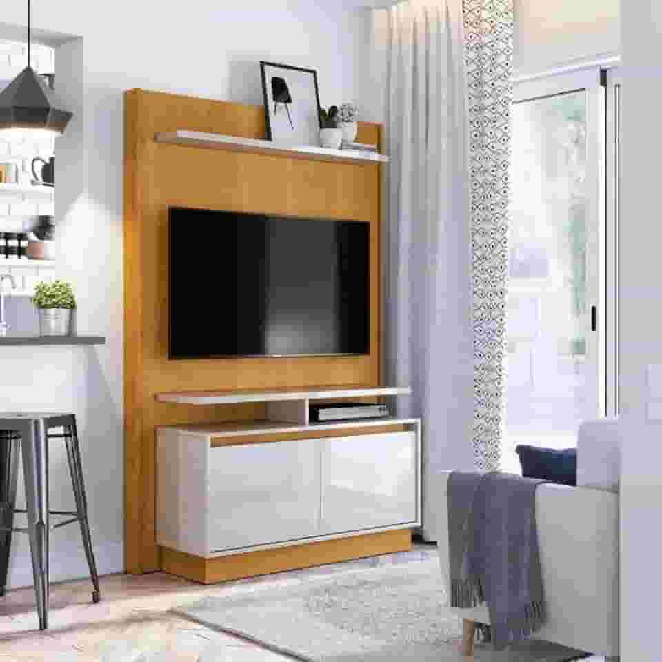 Estante Home Theater para Tv até 40 Polegadas Fit 1. 2 Moderno Nature/off White
