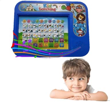 Tablet Educativo Infantil com Tela Interativa, Jogos de Aprendizagem, Lousa para Desenho, 23 x 17 cm, Azul