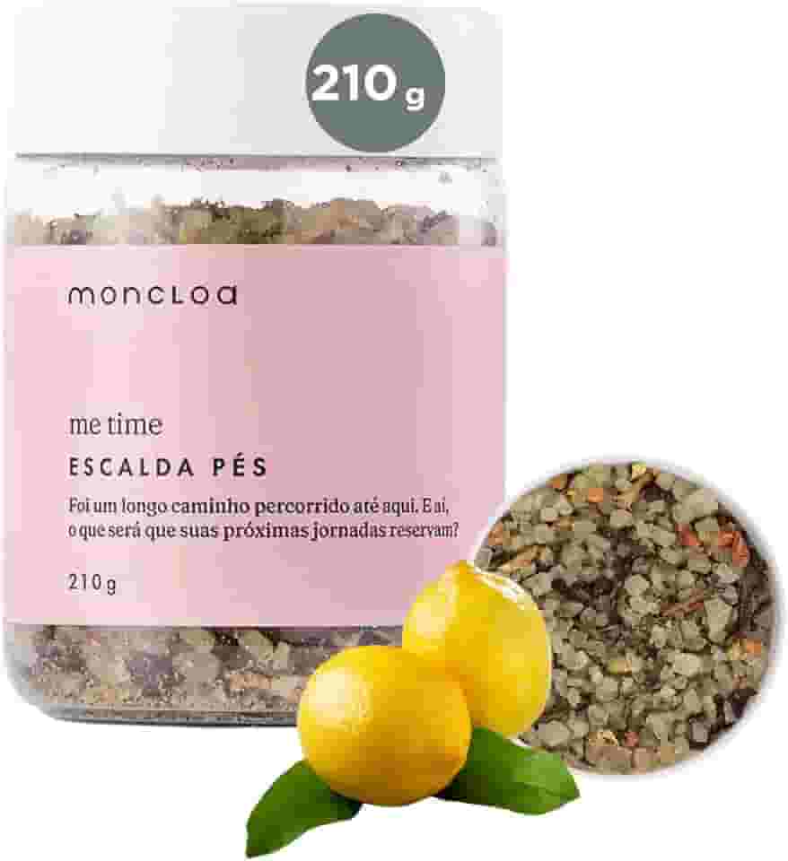Moncloa Escalda Pés Me Time 210g - Relaxamento e Bem-Estar, Sais Minerais e Óleos Essenciais. Alivia Tensão, Melhora Circulação e Renova as Energias. Aroma Delicado e Calmante