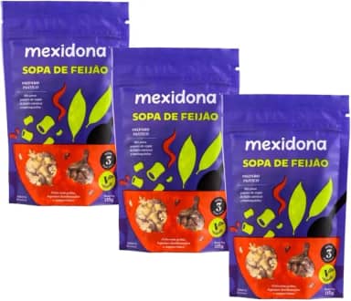 KIT 3X SOPA FEIJÃO MEXIDONA 115G - NATURAL, VEGANA, SEM GLÚTEN