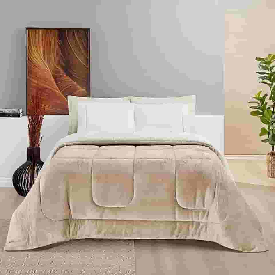 Cobertores KING size FOFÃO Gigante Lã Manta Cobertas Sherpa Edredom Grosso Coberdrom frio intenso (Caqui)