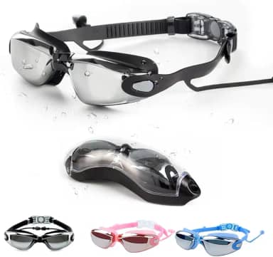Óculos De Natação Profissional Antiembaçamento Piscina Mar - Óculos para Mergulho Nadar Antiembaçante - ECOMLAR®