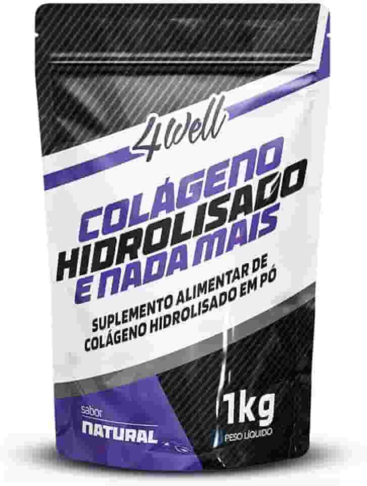 Colágeno Hidrolisado em Pó 4well 1kg Tipo I Sabor Natural