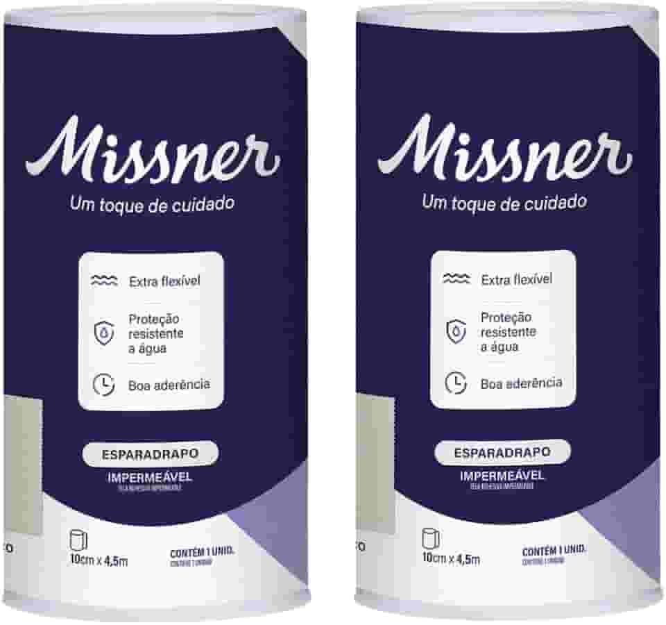 Esparadrapo Tape Impermeável Extra Flexível Branco 10 cm x 4,5 m - Kit com 2 Unidades