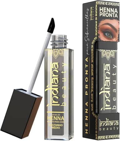 Indiana Beauty Henna Pronta para Sobrancelhas, Castanho Médio, 4g