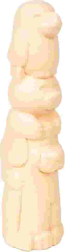 PET GAMES - Mordedor Escultual em Nylon Super Divertido e Resistente que Auxilia na Higiene Dental para Cães - TOTEM NYLON P BEGE