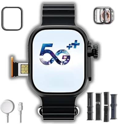 Smartwatch 5g Ultra 3 Ai - Microwear - Chip Câmera ChatGPT 16gb Serie 10 Relogio Inteligente +Brindes (Org) Masculino Feminino (Preto)