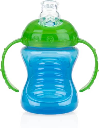 Copo com Alça e Super Bico de Silicone 240ml - Copo Infantil com Design Confortável (Azul)