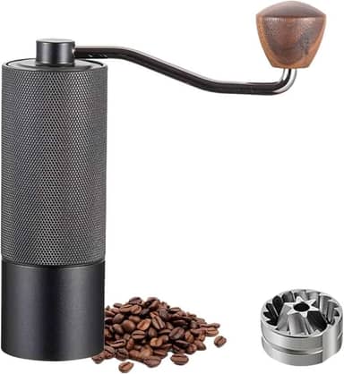 Moedor de Café Manual, Aço Inoxidável, 27 Níveis de Ajuste, Moagem Preciso e Uniforme, Portátil para Casa, Viagens e Acampamentos,para Amantes de Café