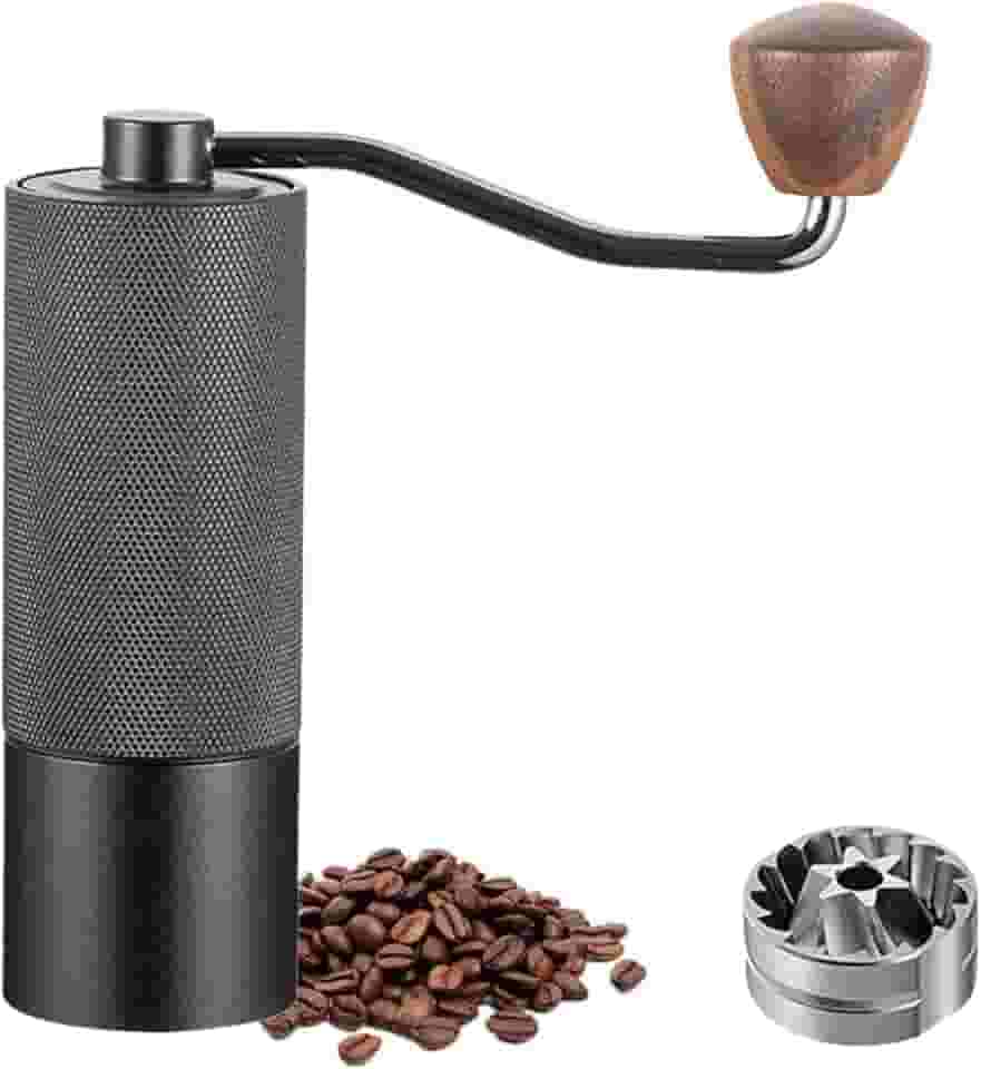 Moedor de Café Manual, Aço Inoxidável, 27 Níveis de Ajuste, Moagem Preciso e Uniforme, Portátil para Casa, Viagens e Acampamentos,para Amantes de Café