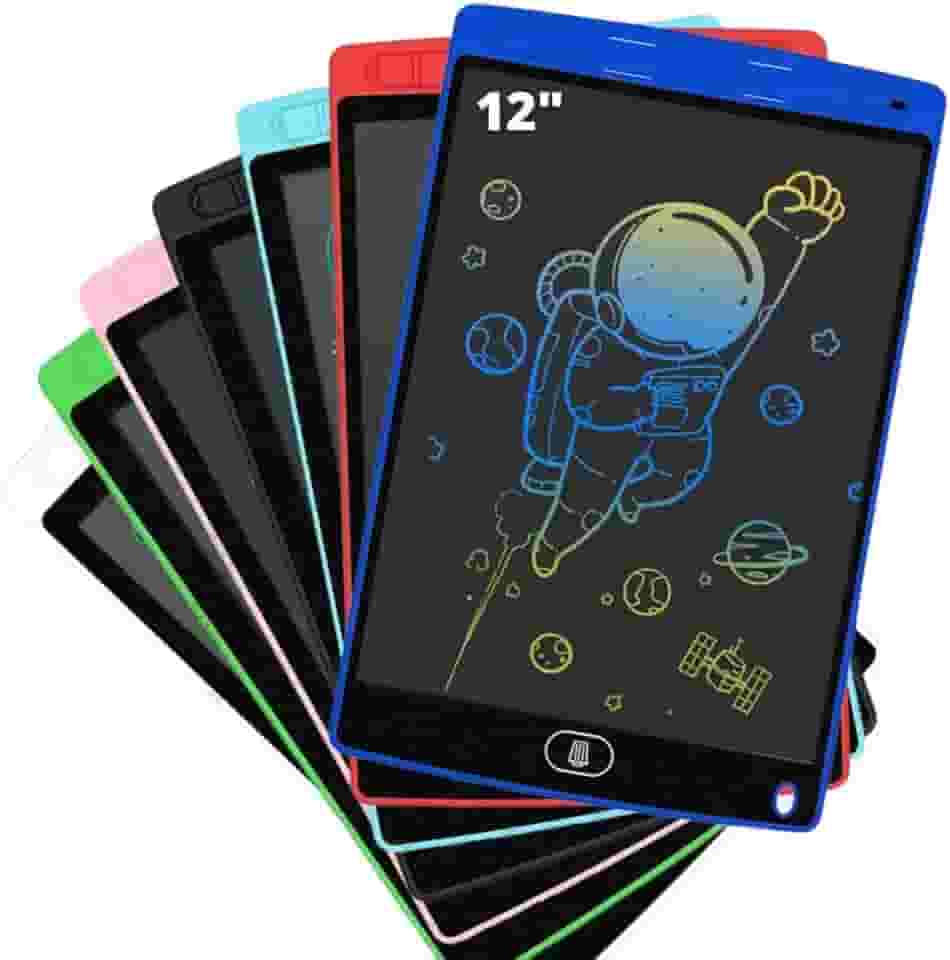 Lousa Mágica Infantil Digital Tablet Escrita Para Desenho Criança LCD 12' Cores Variadas