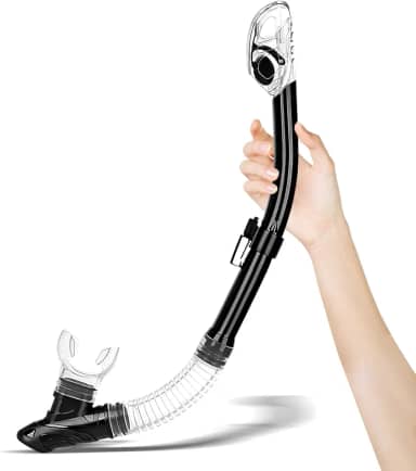 Snorkel de Mergulho Seco Completo, Tubo Respiratório Multifuncional Para Mergulho Livre e Autônomo, Com Proteção Contra Respingos E válvula Superior
