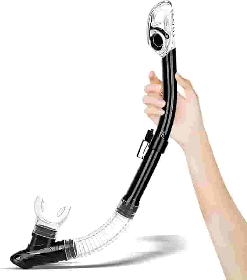 Snorkel de Mergulho Seco Completo, Tubo Respiratório Multifuncional Para Mergulho Livre e Autônomo, Com Proteção Contra Respingos E válvula Superior