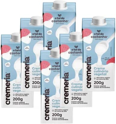 Creme de Leite Zero Lactose Vegano Cremeria A Tal da Castanha 6x 200g
