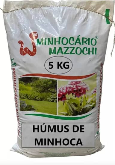 Húmus De Minhoca 5kg - Minhocário Mazzochi Adubo Orgânico