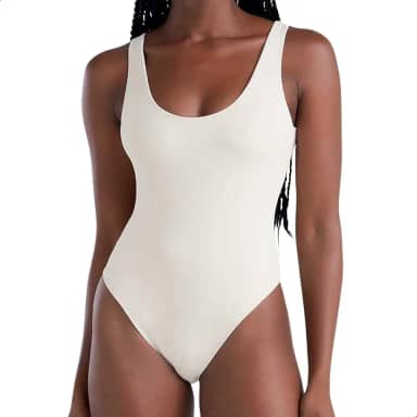 Maiô De Praia Cavado Sem Bojo Textura Natural Aloe Vera UV She By Mash Verão