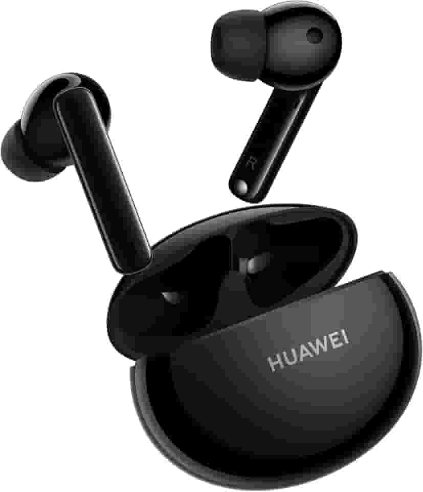 Fone de ouvido HUAWEI FreeBuds 4i, preto, sem fio, até 10 horas de reprodução contínua, cancelamento ativo de ruído