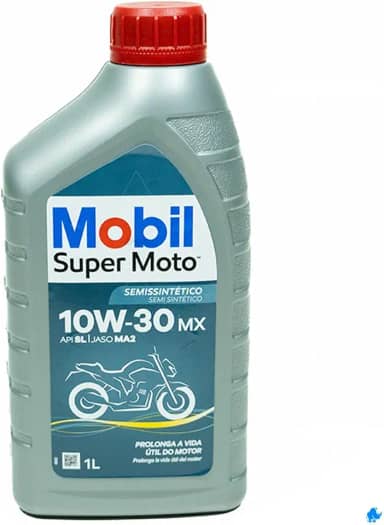 Óleo Lubrificante Semissintético 10W30 MX Mobil Super Moto (1 Litro)