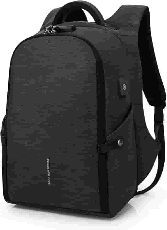 BANGE Mochila Antifurto Impermeável Para Notebooks de Até 15.6 Polegadas e Tablets Possui Cadeado de Código e Trava Acabamento Resistente Qualidade Premium - Preta
