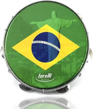 PANDEIRO BRASIL CORCOVADO 10'' - CORPO VERDE