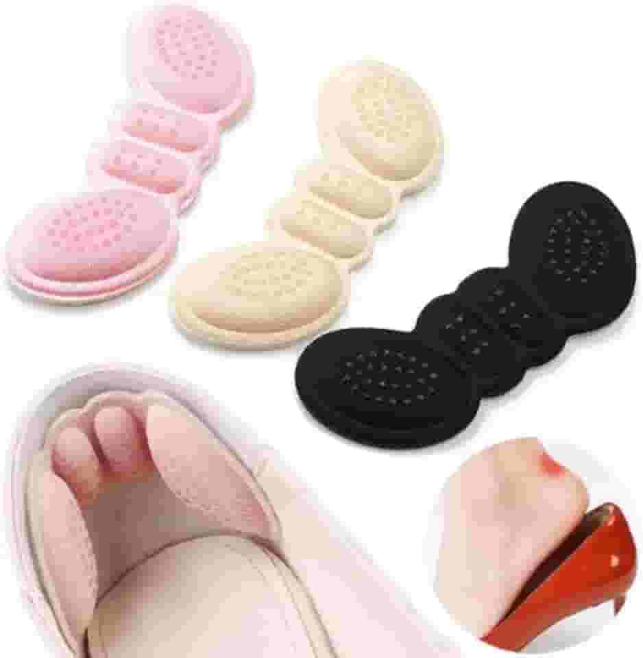 Palmilha Calcanhar Kit 6 Protetor de Calos nos Pés Adesivo Antiderrapante Sapato Protetor de Calcanhar para Sapato Almofada Protetora de Pé para Salto Alto | Premium InoVibes