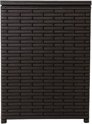 Cesto de Roupa Suja em Fibra Sintética, 70 Litros, 42x33x60 cm, Design Trançado Preto (Argila)