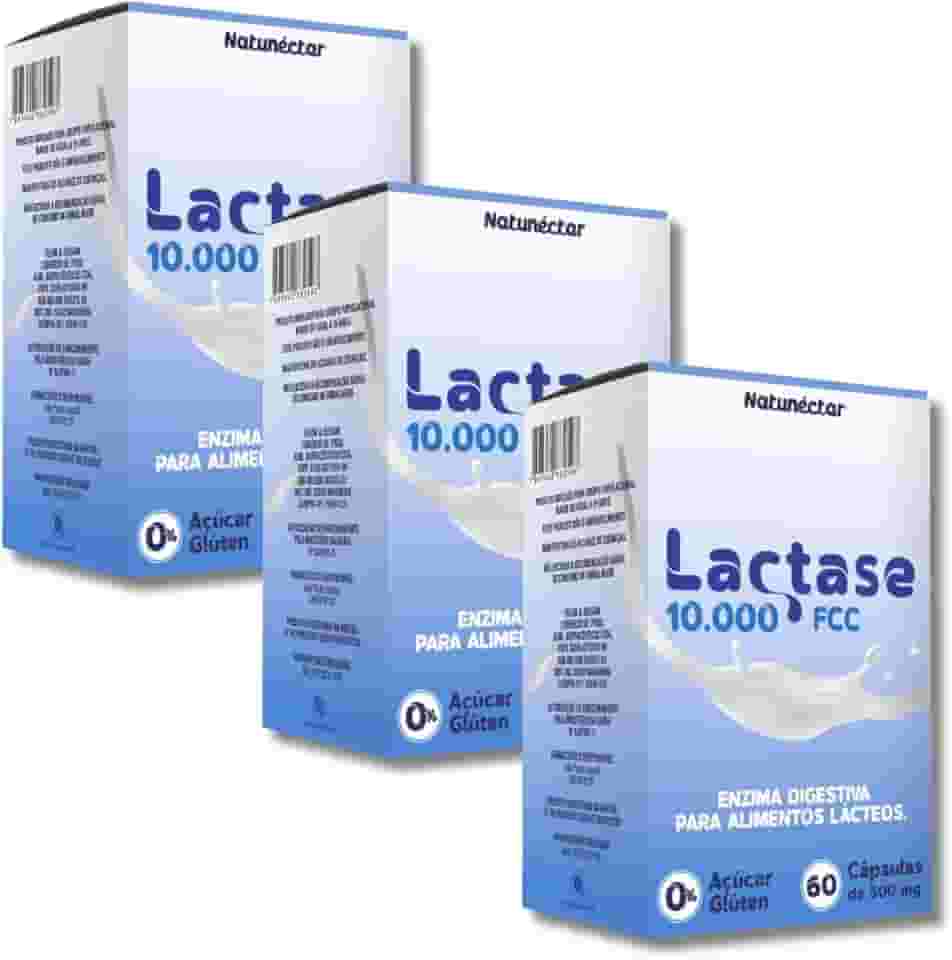 Combo Lactase Total 180 Cápsulas 10.000fcc Enzima Lactose