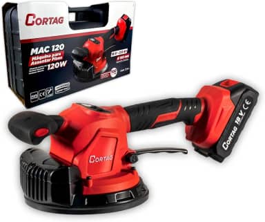 Máquina para assentar pisos Cortag MAC-120 120W c/ventosa vibratória p/Porcelanato e Revestimento Profissional