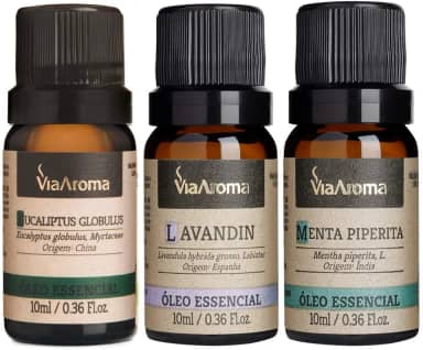 Kit Respiração 3 Óleos Essenciais Via Aroma 10ml
