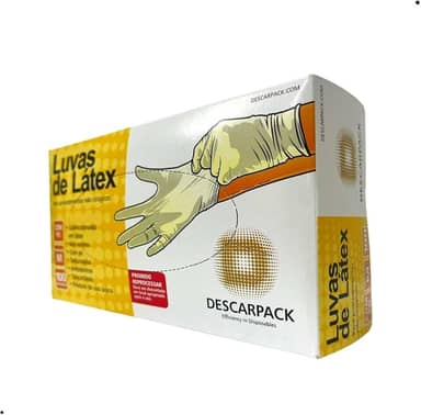 Descarpack, Luva Látex Procedimento, M, Caixa com 100