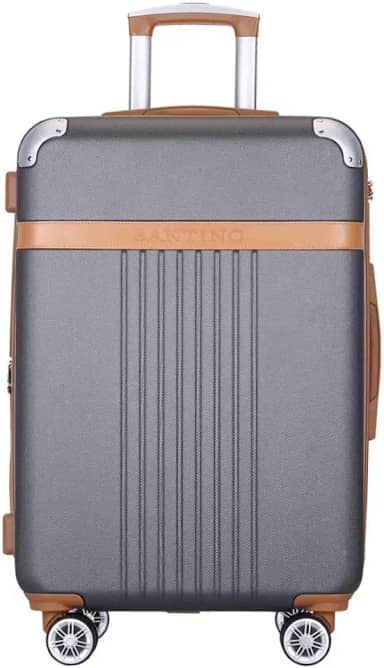 Mala de Viagem Grande Athena Rígida ABS, Para Despacho 32kg, com 4 Rodas Duplas 360º, Cadeado TSA e Zíper Expansível