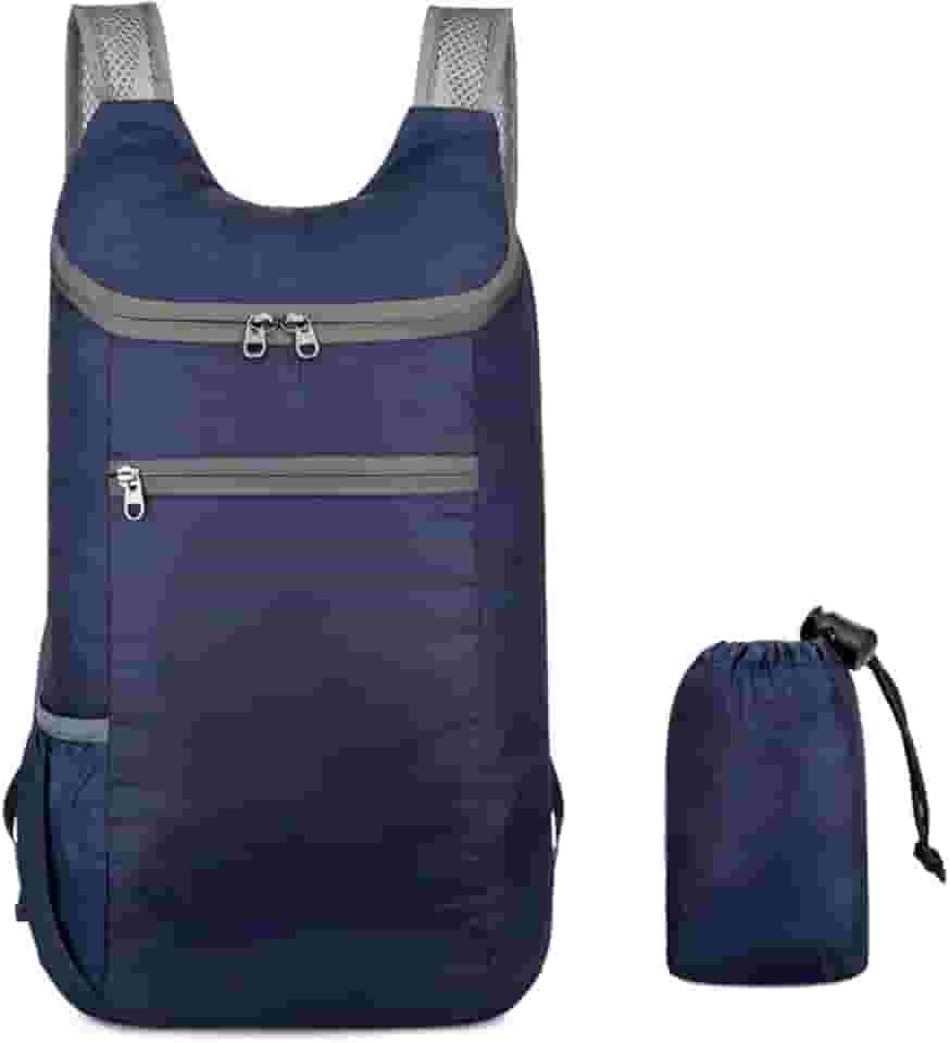 Mochila de caminhada de 20 L, resistente à água, leve, embalável, pequena mochila para viagens, acampamento ao ar livre